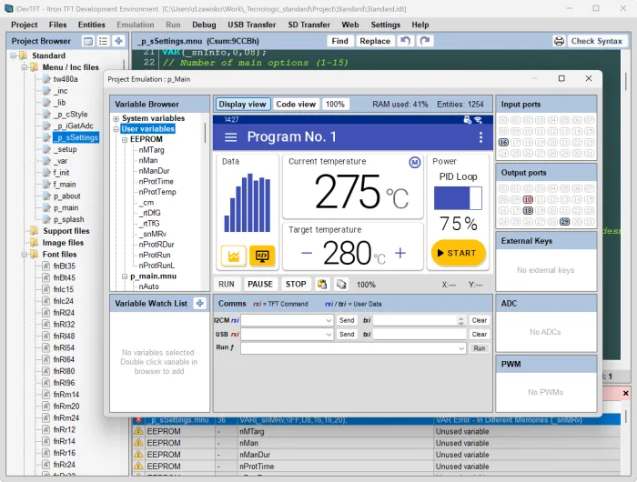 iDevTFT iDevOS development environment