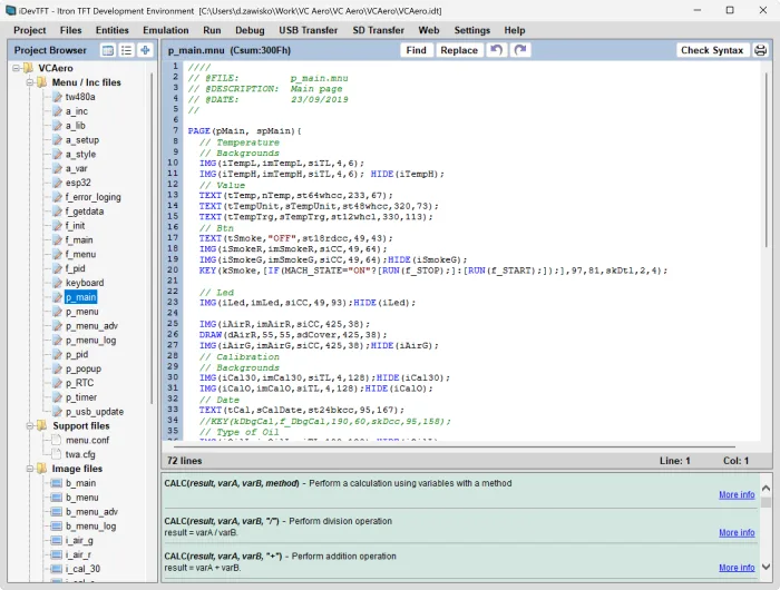 iDevTFT iDevOS development environment