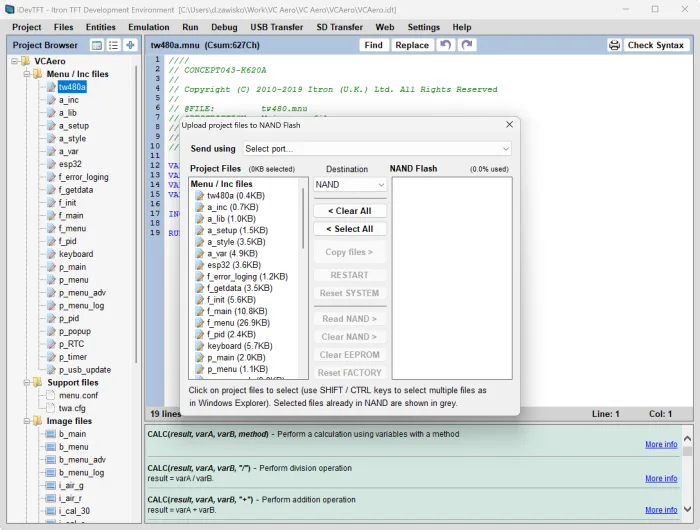iDevTFT iDevOS development environment