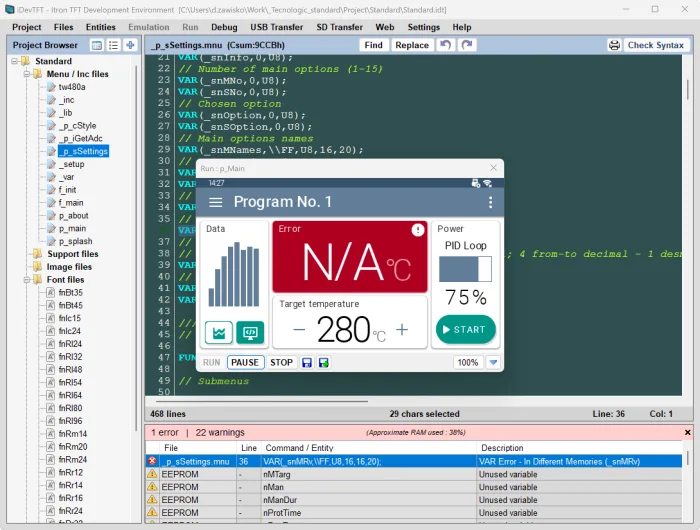iDevTFT iDevOS development environment